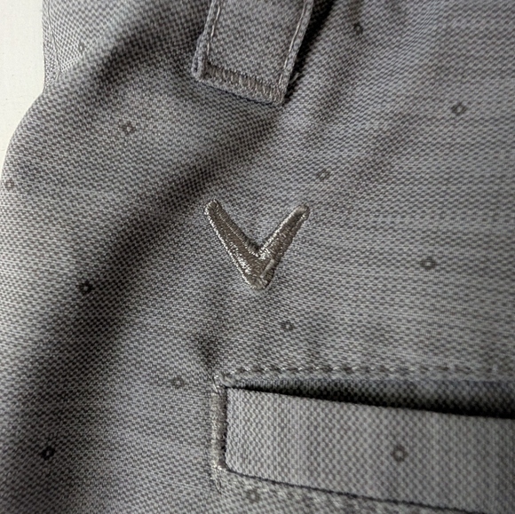 Callaway Men's Charcoal Flat Front Shorts - Picture 4 of 4